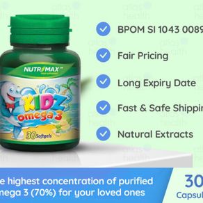 MINYAK IKAN BALITA NUTRIMAX KIDS OMEGA 3 30 SOFTGELS