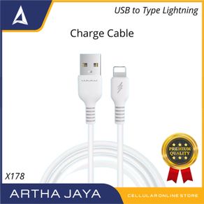 kabel charger usb to lightning iphone charger cable 1 meter - lightning