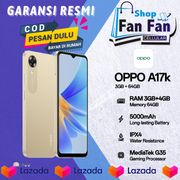 OPPO  A17K 3/64GB  A17 4/64GB   Dan A16 4/64GBGaransi Resmi OPPO Indonesia 4230mAh Battery - AI  Unlock