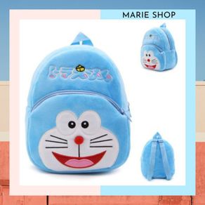 tas ransel anak - tas anak karakter - tas karakter - tas bulu - doraemon