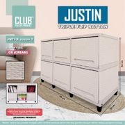 LEMARI PLASTIK CLUB TRIPLE FLIP SUSUN 2 JUSTIN / MEJA TV SERBAGUNA