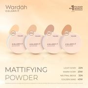 wardah colorfit mattifying powder uva/uvb protection - 23w